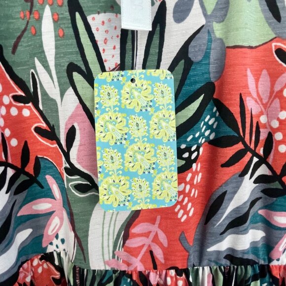 NWT Pullover Tropical Print Haute Destination Dress Size 2XL Stretchy Packable - Picture 13 of 15